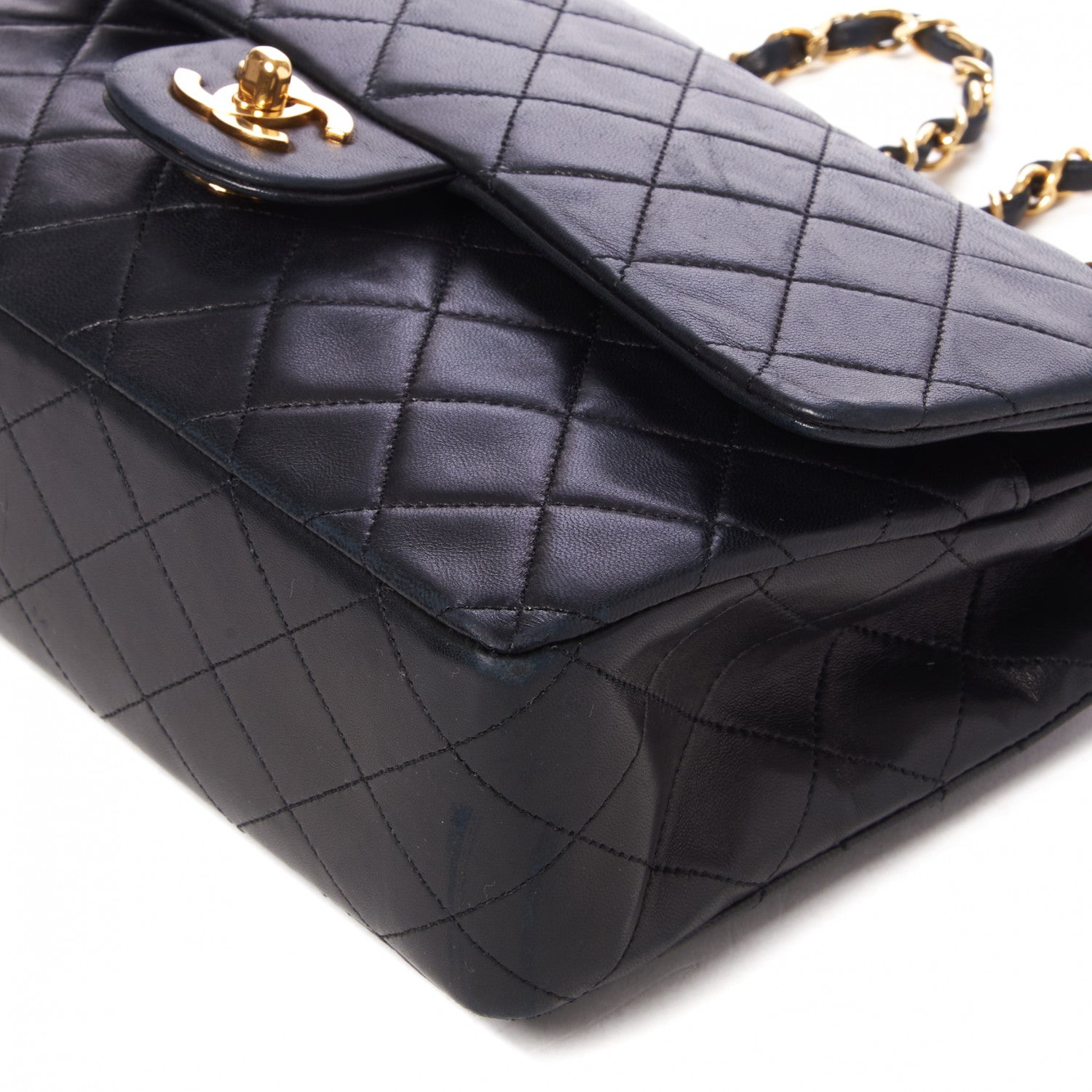 Chanel Lambskin Quilted Medium Double Flap Black 5 of 9