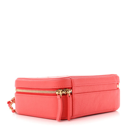 Chanel Caviar Quilted Medium CC Filigree Vanity Case Coral 3 of 10