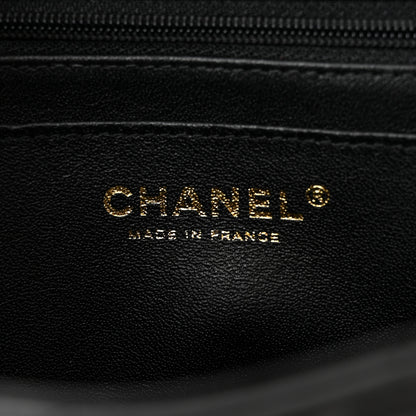 Chanel Lambskin Quilted Mini Top Handle Rectangular Flap Black 6 of 11