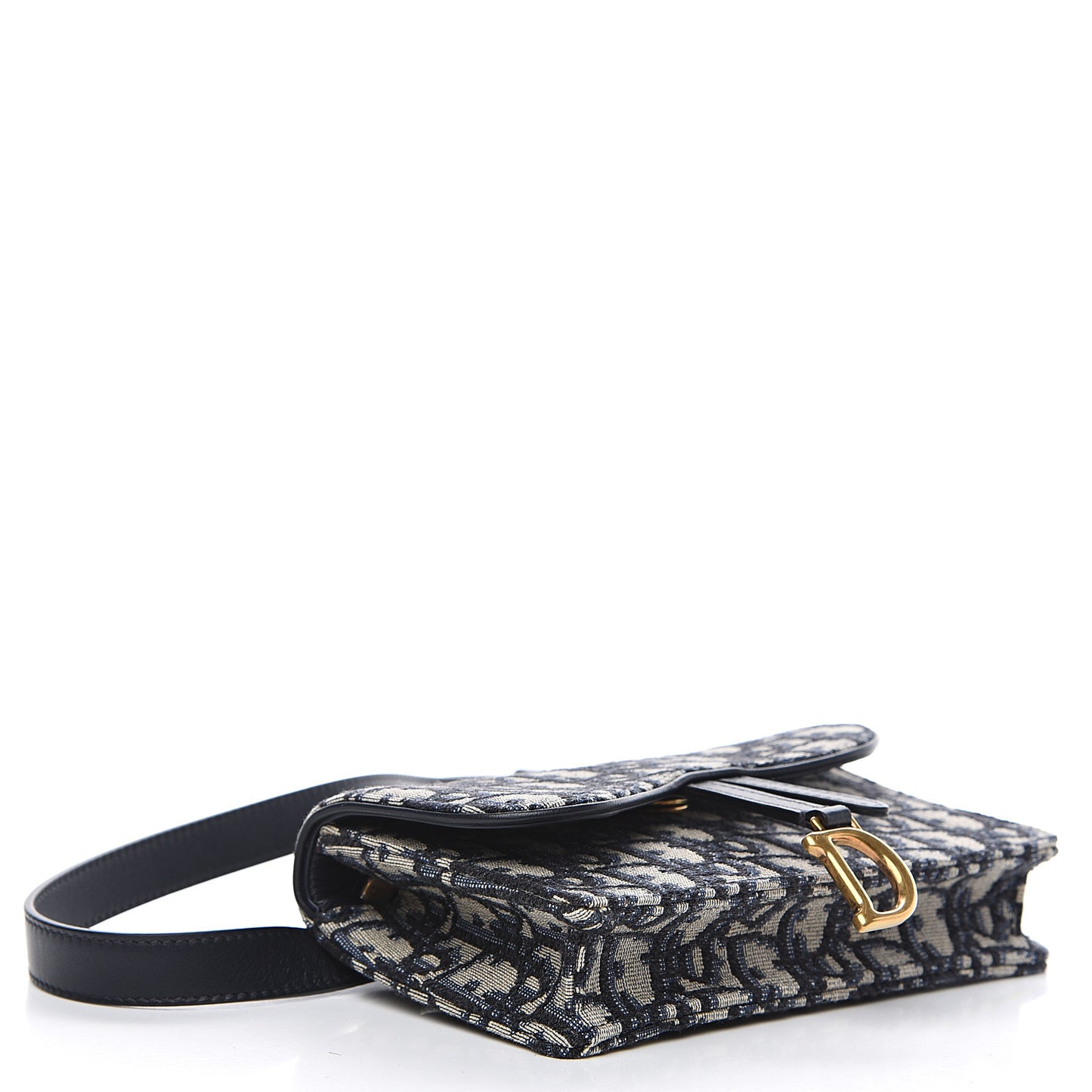 Oblique Saddle Belt Bag Blue