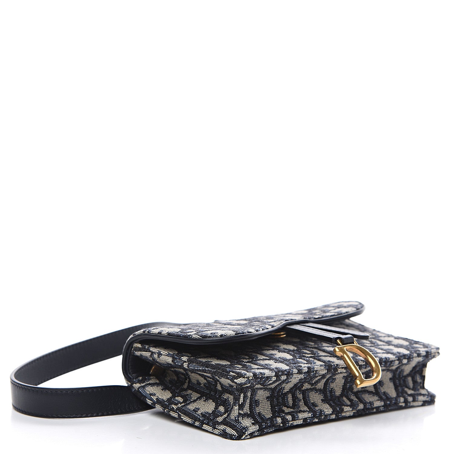 Christian Dior Oblique Saddle Belt Bag Blue 3 of 7