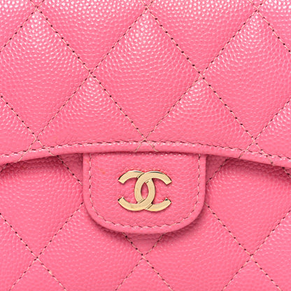 Chanel Caviar Quilted Compact Flap Wallet Pink 8 of 9