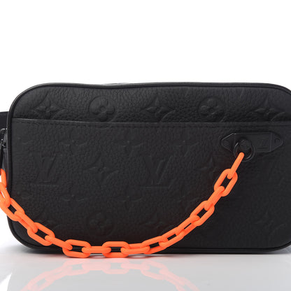 Louis Vuitton Taurillon Monogram Uniformes Solar Ray Soft Pochette Volga Belt Bag Black 8 of 10