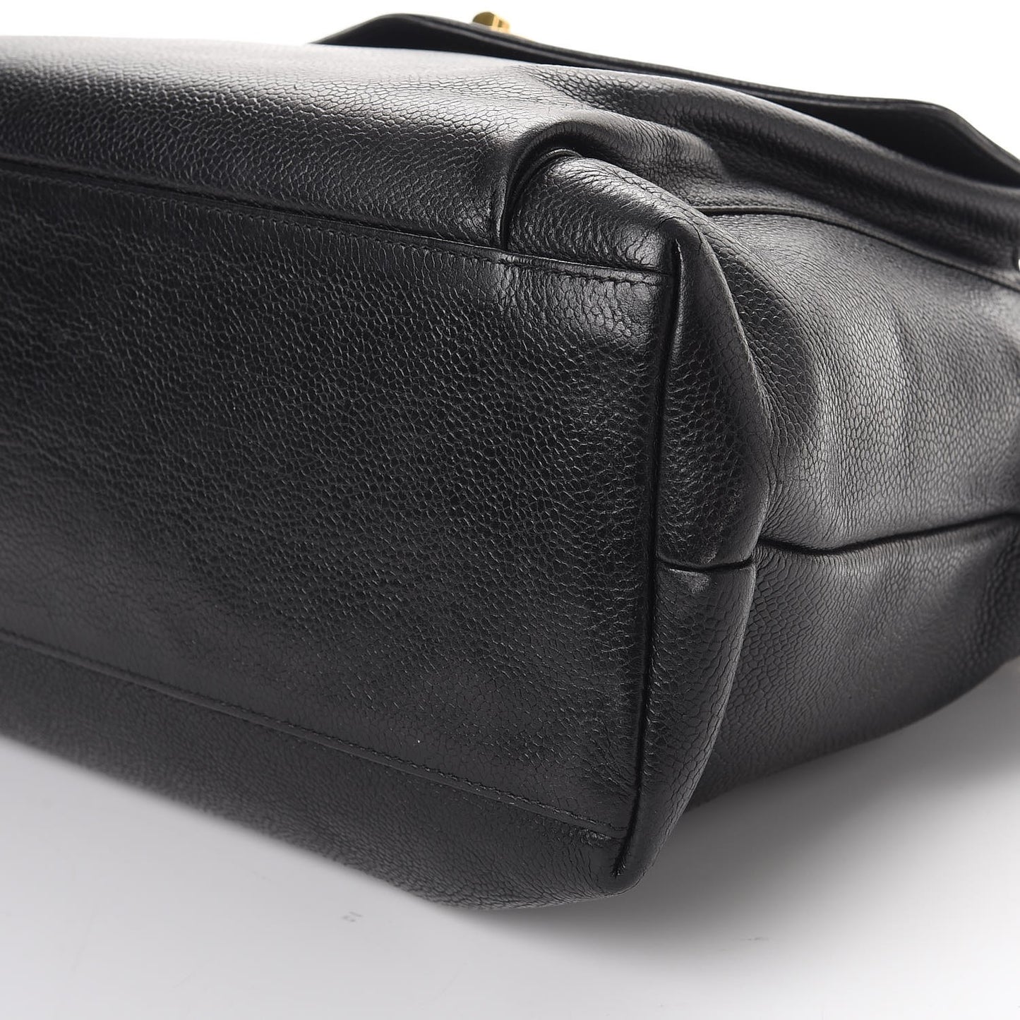 Caviar Flap Shoulder Bag Black