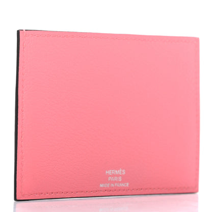 Hermes Epsom Evercolor Les Petits Chevaux Card Holder Ambre Brique Rouge H Rose Ete 3 of 6