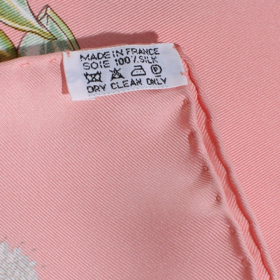 Silk Jardin Secret Scarf 90 Pink