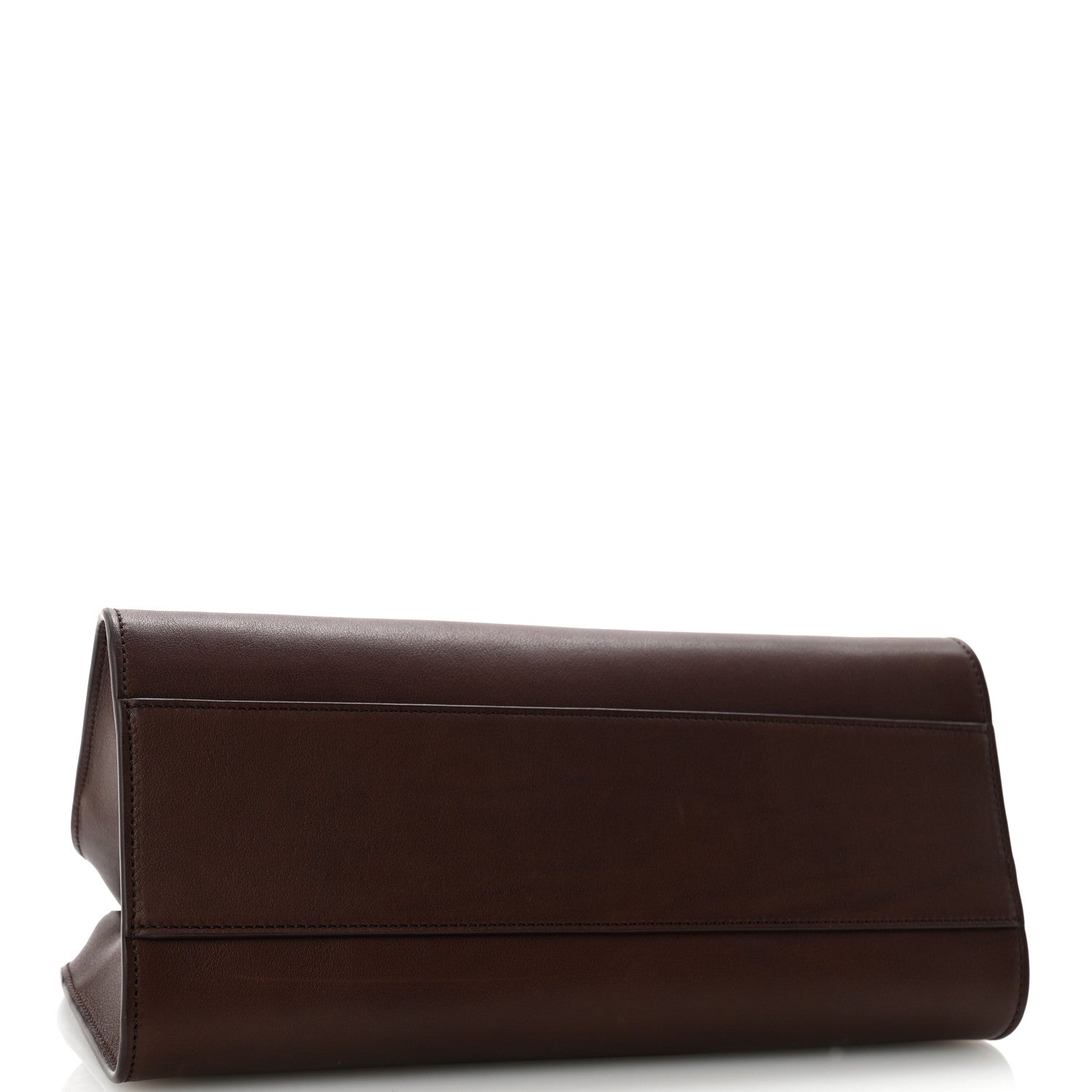 The Row Polished Saddle Calfskin Peggy Clutch Burgundy 4 of 9