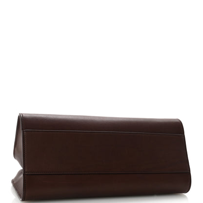 The Row Polished Saddle Calfskin Peggy Clutch Burgundy 4 of 9