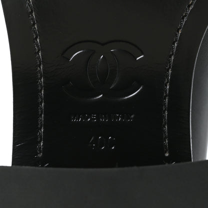 Chanel Calfskin Cap Toe High Boots 40 Black 7 of 9