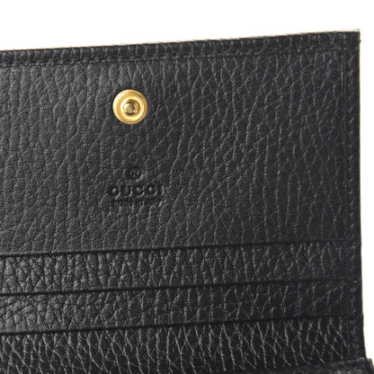 Gucci Pebbled Calfskin GG Marmont Card Case Black 8 of 9