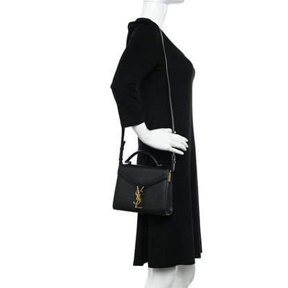 Saint Laurent Grain de Poudre Mini Classic Monogram Cassandra Top Handle Black 2 of 9