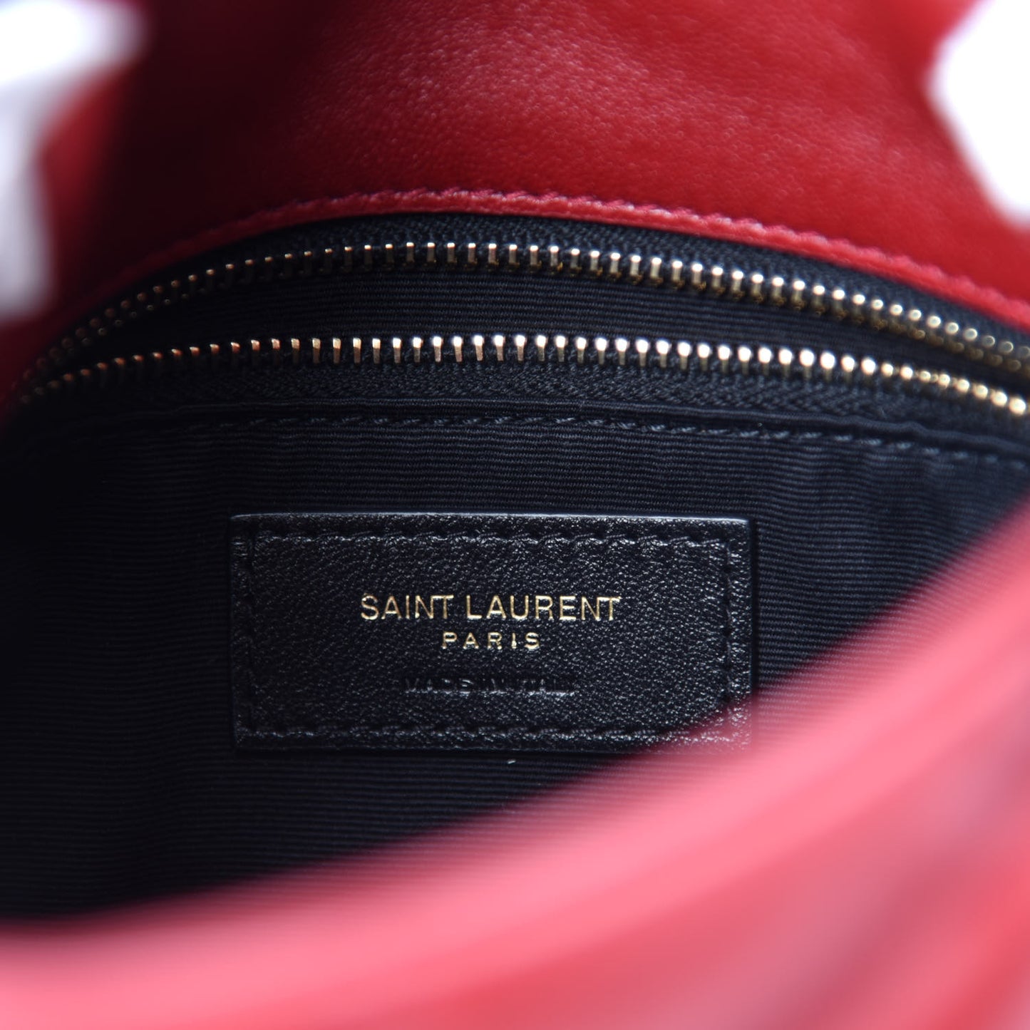 Lambskin Quilted Toy Loulou Puffer Monogram Chain Satchel Red