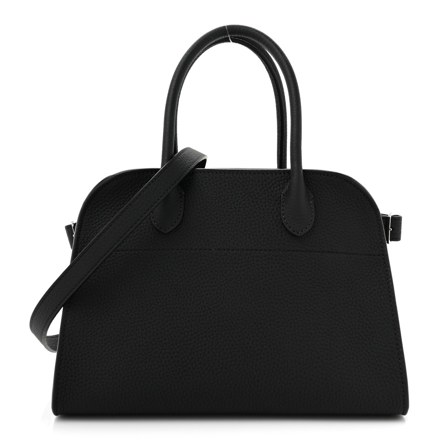 The Row Grained Calfskin Soft Margaux 10 Bag Black 1 of 9