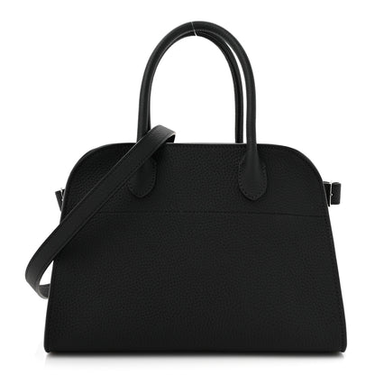 The Row Grained Calfskin Soft Margaux 10 Bag Black 1 of 9