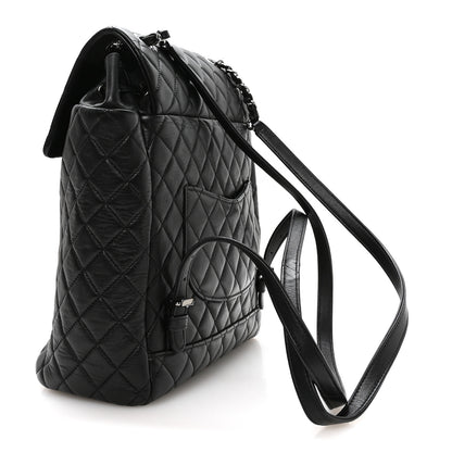 Chanel Lambskin Quilted Large Urban Spirit Backpack Black 2 of 9