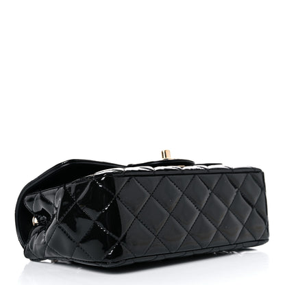 Chanel Patent Calfskin Quilted Mini Rectangular Flap Black 4 of 12