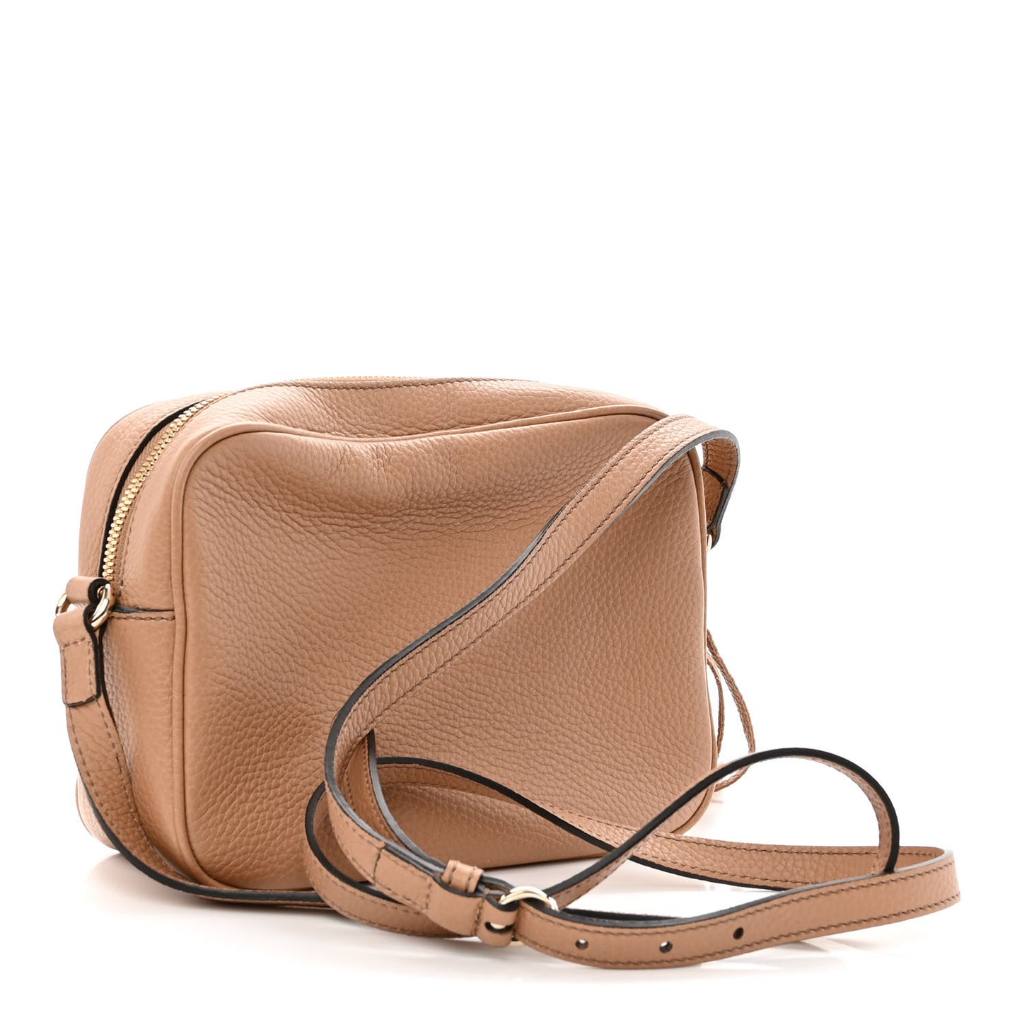 Pebbled Calfskin Small Soho Disco Bag Camelia