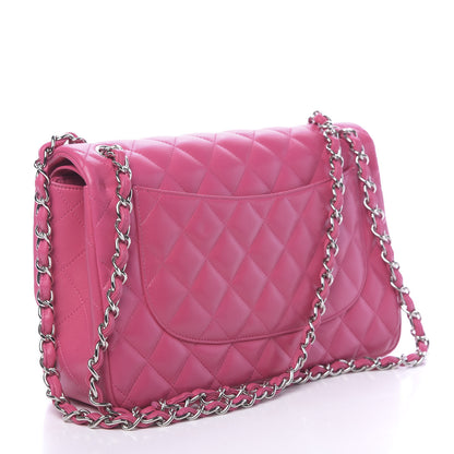 Chanel Lambskin Quilted Jumbo Double Flap Fuchsia 3 of 11