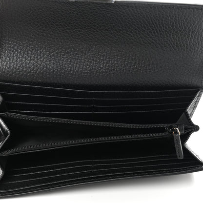 Gucci Dollar Calfskin Interlocking G Continental Wallet Black 5 of 8