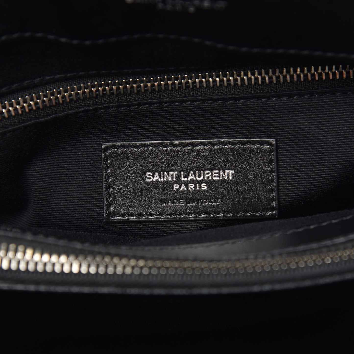Calfskin Y Quilted Monogram Medium Loulou Chain Satchel Black