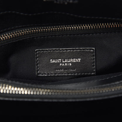 Saint Laurent Calfskin Y Quilted Monogram Medium Loulou Chain Satchel Black 7 of 9