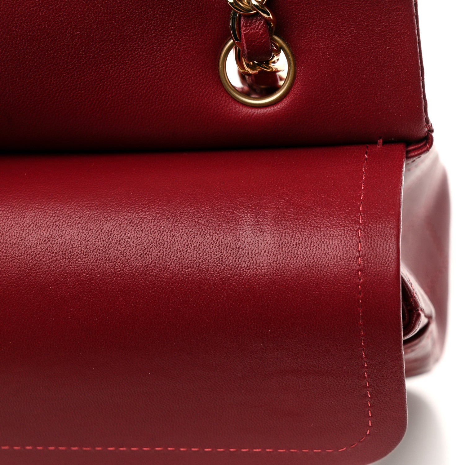 Chanel Lambskin Quilted Medium Double Flap Burgundy 15 of 15