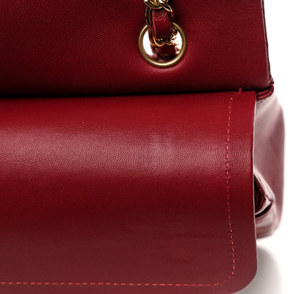 Chanel Lambskin Quilted Medium Double Flap Burgundy 15 of 15