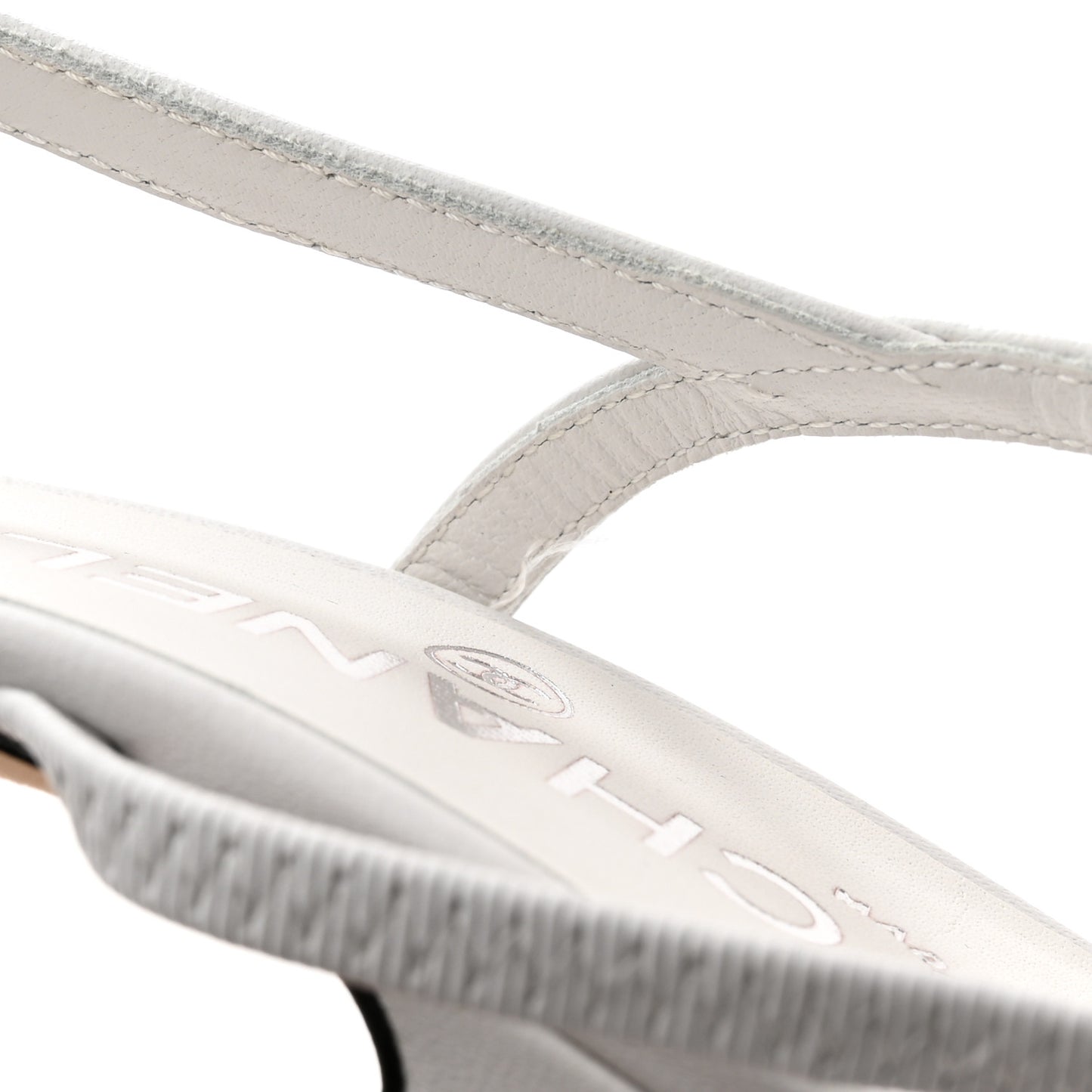 Calfskin Cap Toe CC Slingback Pumps 38 Black White