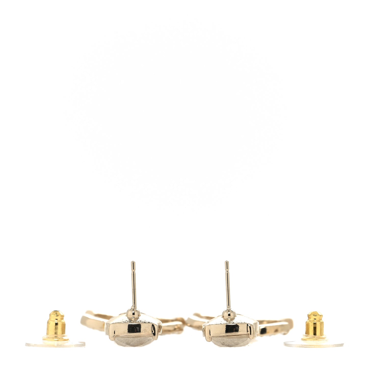 Glass Crystal CC Chain Drop Earrings Gold
