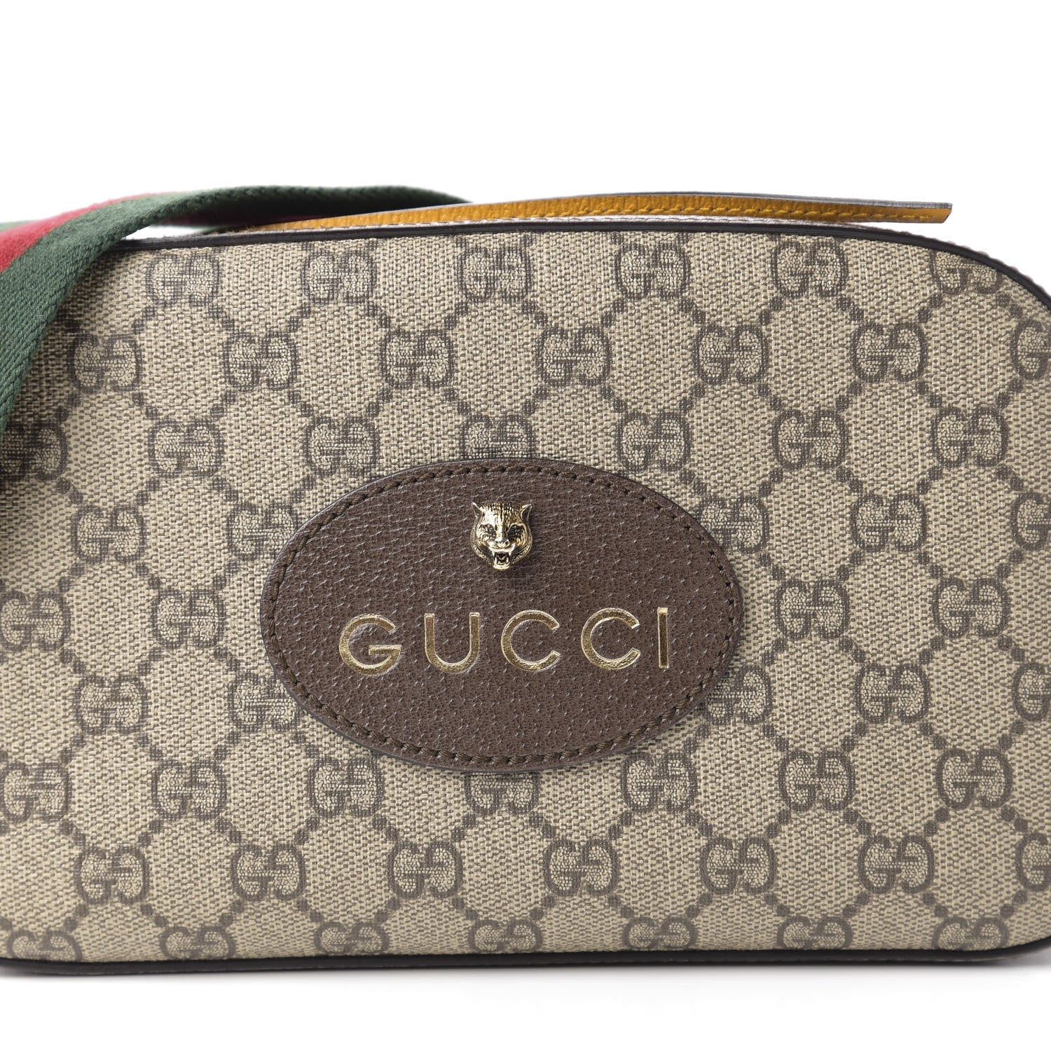Gucci GG Supreme Monogram Web Neo Vintage Shoulder Bag Beige New Acero Crop 12 of 12