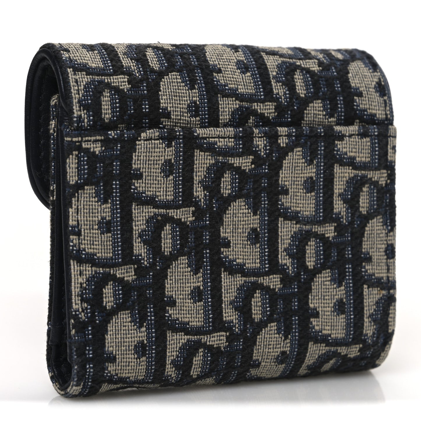 Oblique Saddle Lotus Wallet Blue