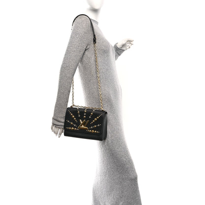 Louis Vuitton Epi Studded Sol Twist Shoulder Bag MM Black 2 of 9