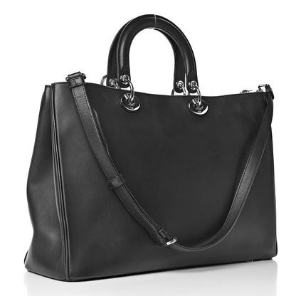 Christian Dior Smooth Calfskin Large Diorissimo Tote Black Rose Poudre 4 of 21