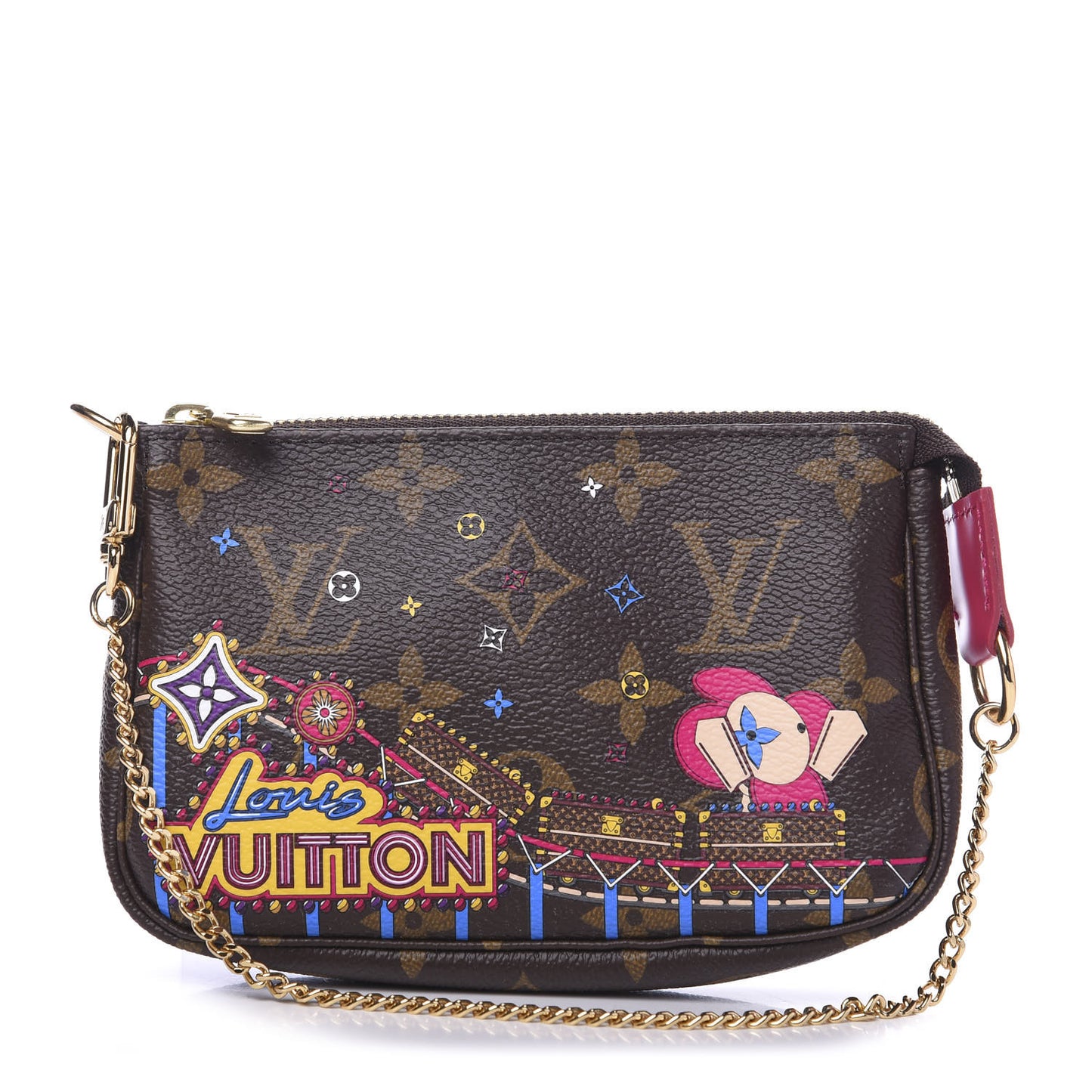 Monogram 2020 Christmas Animation Roller Coaster Mini Pochette Accessories Pivoine