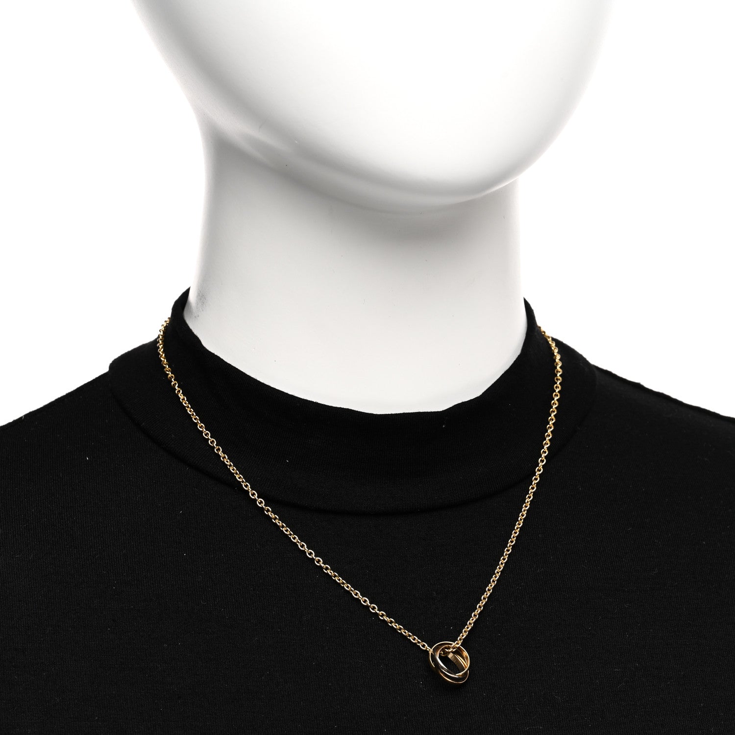 Cartier 18K Pink Yellow White Gold Trinity Pendant Necklace 2 of 4