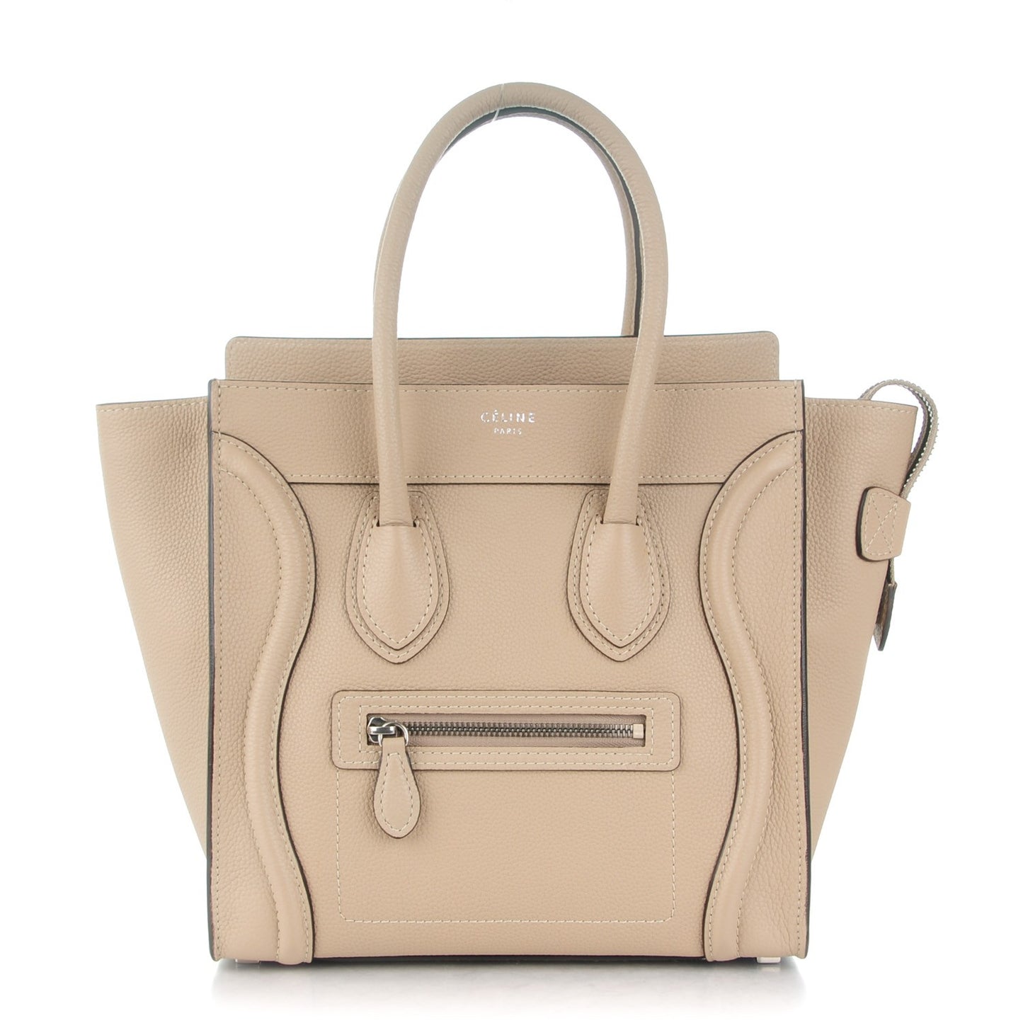 Drummed Calfskin Micro Luggage Dune