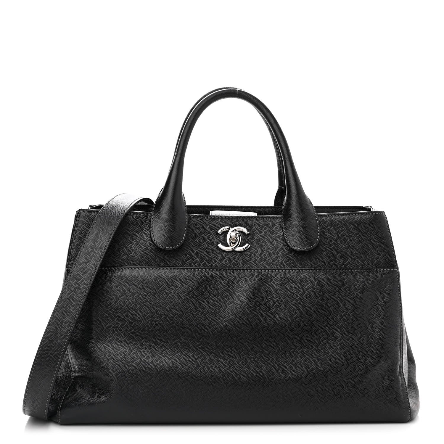 Chanel Caviar Medium Cerf Executive Shopper Tote Black 1 of 11