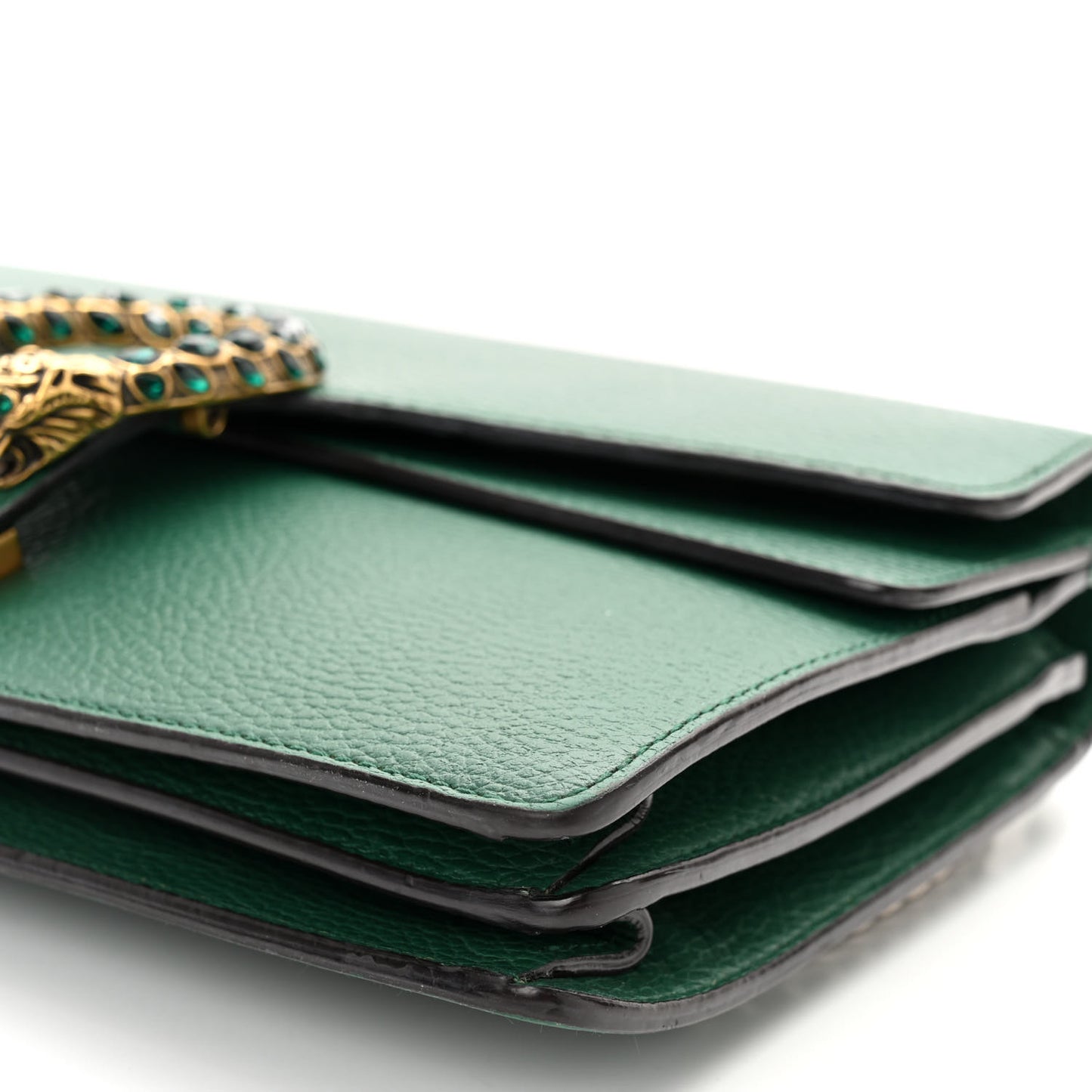 Pebbled Calfskin Small Dionysus Shoulder Bag Emerald