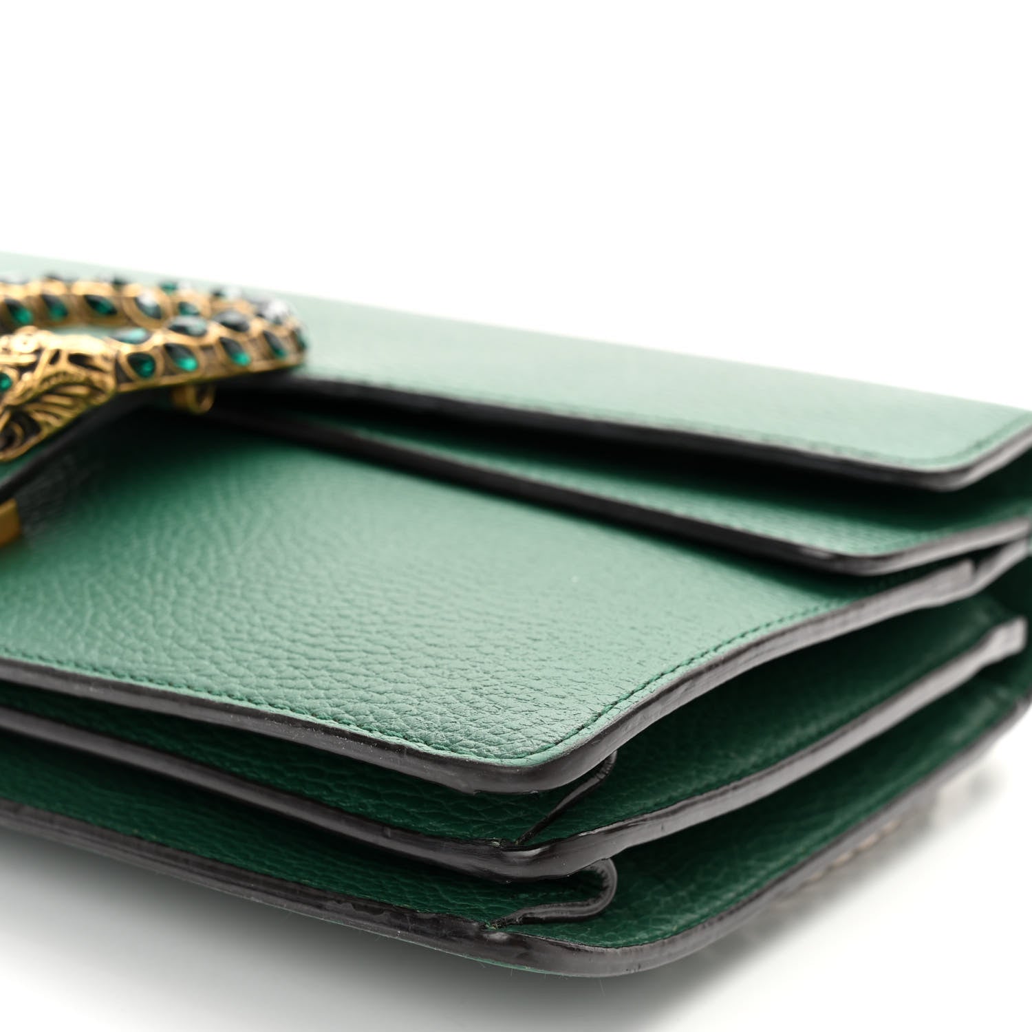 Gucci Pebbled Calfskin Small Dionysus Shoulder Bag Emerald 9 of 9