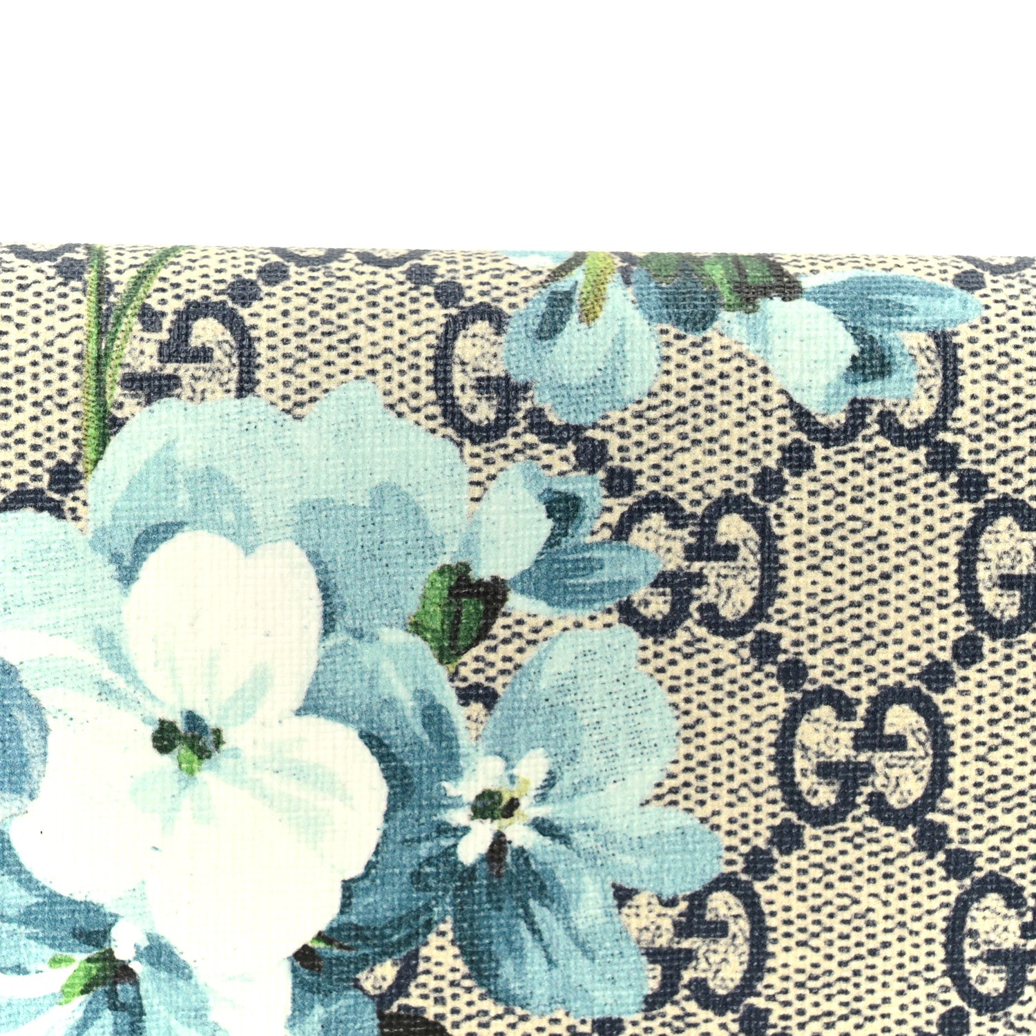 Gucci GG Supreme Monogram Blooms Card Case Beige Blue Navy Hibiscus Red 8 of 9