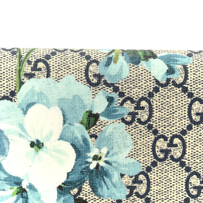 Gucci GG Supreme Monogram Blooms Card Case Beige Blue Navy Hibiscus Red 8 of 9
