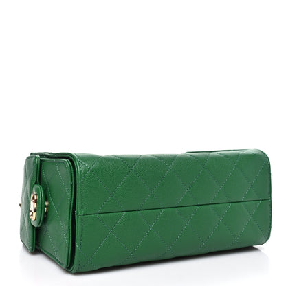 Chanel Caviar Quilted Mini Chanel 25 Handbag Green 4 of 11