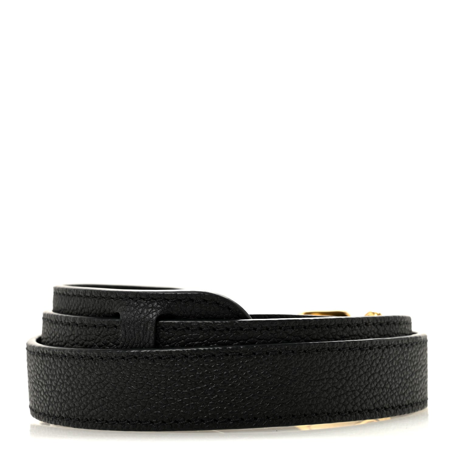 Louis Vuitton Grained Calfskin 25mm Adjustable Shoulder Strap Black 2 of 3