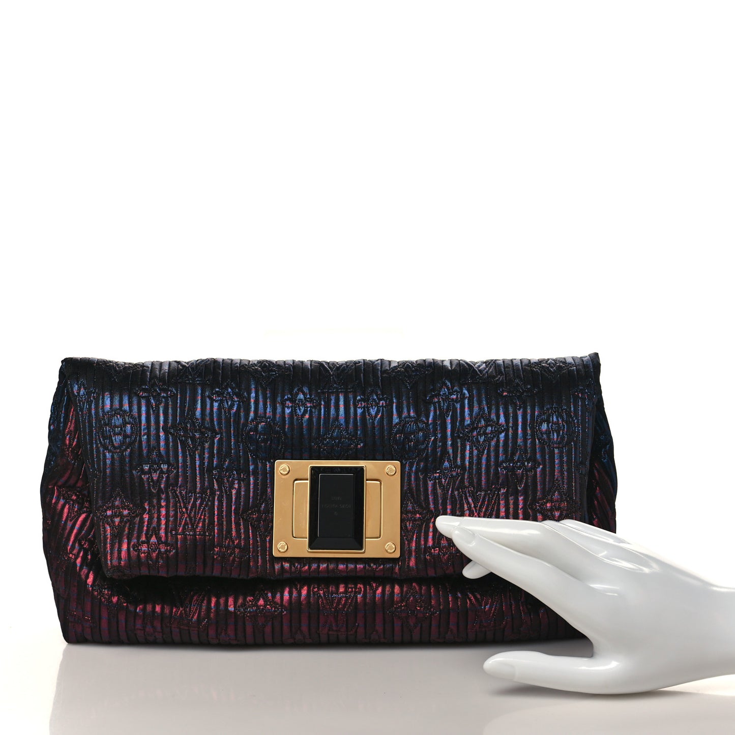 Jacquard Quilted Monogram Altair Clutch Marine