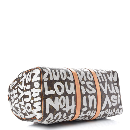 Louis Vuitton Graffiti Keepall 50 Silver 4 of 28