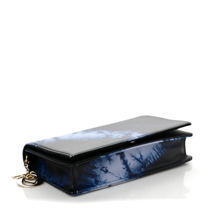 Christian Dior Calfskin Tie Dye Wallet On Chain Blue 4 of 12
