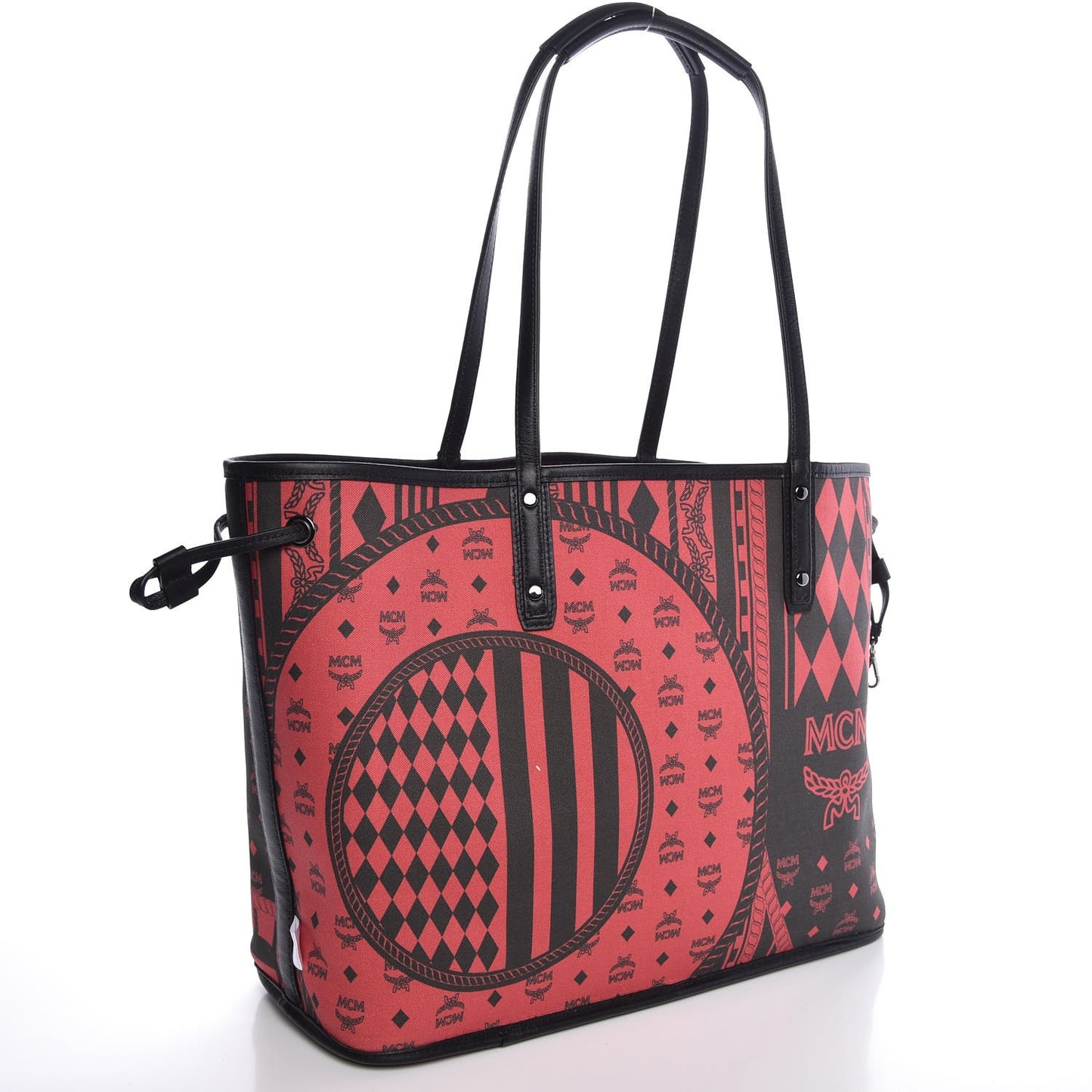 Visetos Medium Reversible Shopper Tote Ruby Red