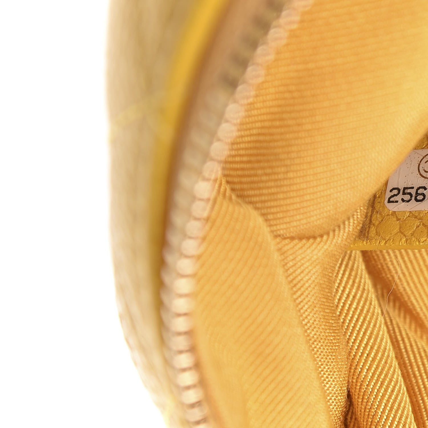 Chanel Caviar Quilted Small Cosmetic Case Yellow 7 of 8