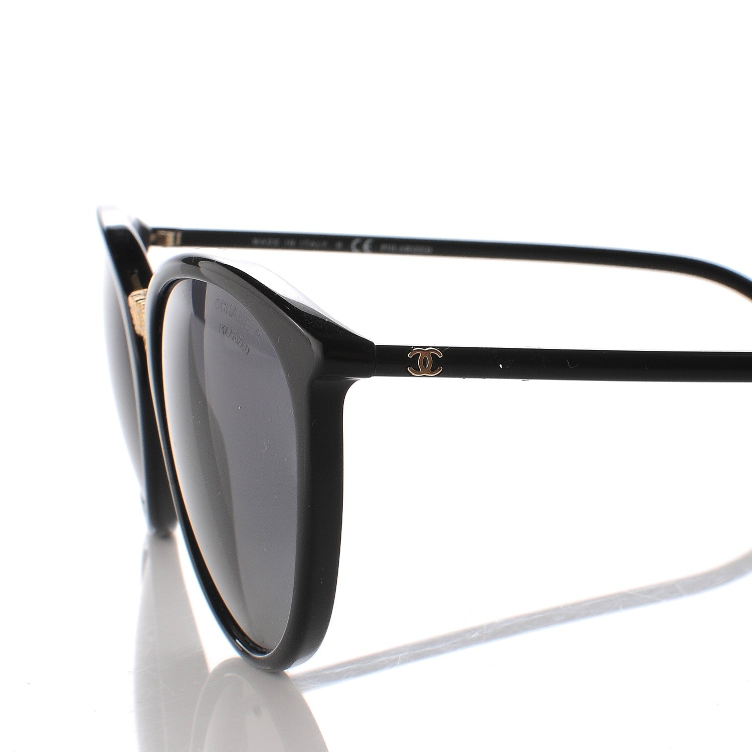 Chanel Acetate Polarized Butterfly Winter Sunglasses 5382 Black 5 of 10