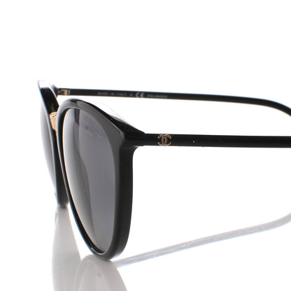 Chanel Acetate Polarized Butterfly Winter Sunglasses 5382 Black 5 of 10